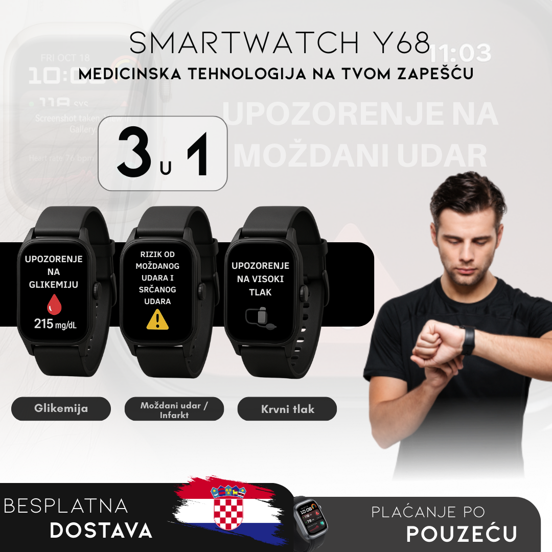 Smartwatch Y68 | Pametna kontrola  TESTE